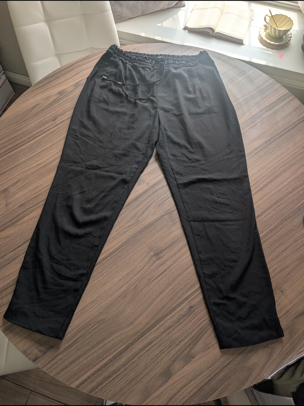 Zara Black Women's Drawstring Dressy Pants